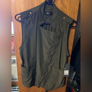 Mossimo Supply Co. Olive Green Collared Vest